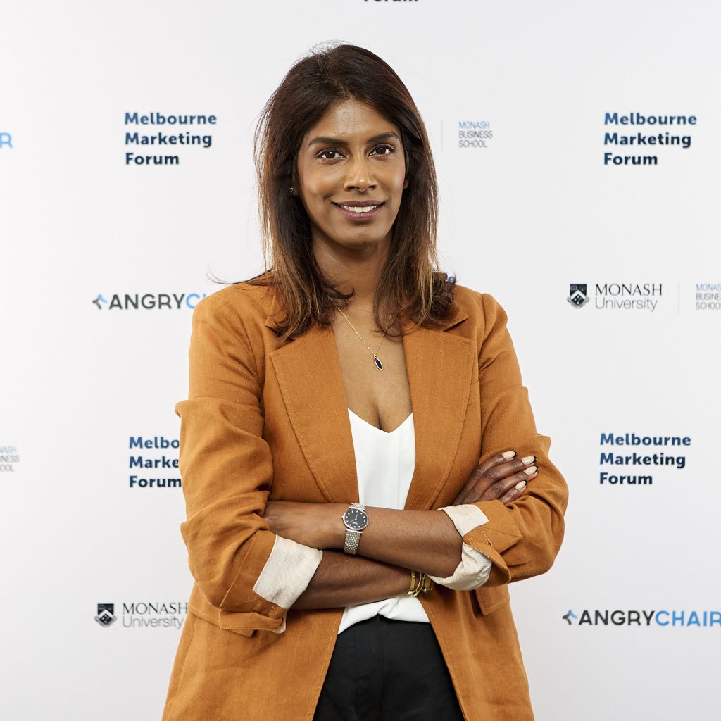Light & Glo co-founder at the Melbourne Marketing Forum hosted by Monash Business School, representing entrepreneurial leadership in sensory branding and female-led business innovation.